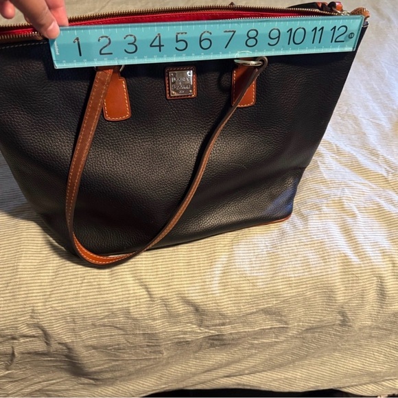 Dooney & Bourke Black Tote with Tan Accents - Picture 6 of 8